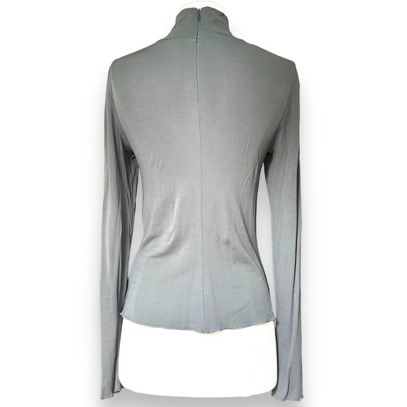GIORGIO ARMANI | Twist Front Mock Turtleneck Long Sleeve Pullover Top Medium - Picture 5 of 9